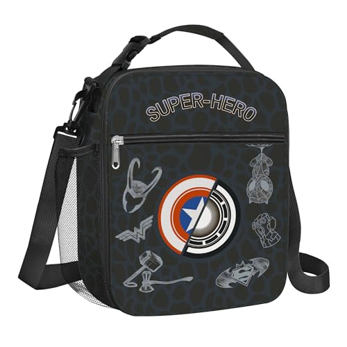 Clastyle Held Isolierte Lunchtasche Kinder Klein Kühltasche für Jungen Wasserdichte Brotzeittasche für Picknick Schulen,Stadtschilder