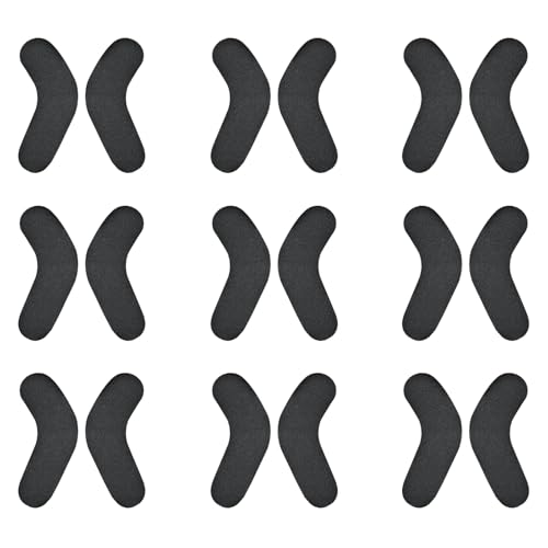 lasuroa 18stk Ski & Snowboard Boots Fitting Pads, 9x2,5x0,3cm Weiche Anpassungspads für Skischuhe Schaumstoffpolsterung Selbstklebende Schaumstoffpolster für Snowboardschuhe (Schwarz)