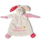 NICI Schmusetuch Hase ‚Kleine Prinzessin´ 25x25 cm – Hase Schnuffeltuch ab 0+ Monaten – Hase Kuscheltuch für Babys & Kleinkinder – Baby Kuscheltier / Schnuffeltuch – Schmusetuch für Mädchen – 40042