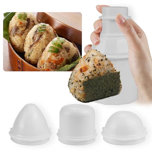 UptVin DIY Reisbällchenform Set 3-in-1, Rice Ball Diy Mould, Arancini Maker Form, Onigiri Form, Multifunktionale Pressform für Reisbällche für Reisbällchen, Bento Tools, Fleischbällchen