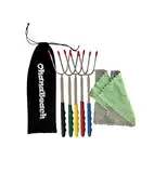 OhanaBeach®Grillspieße Grillgabel5-teiliges Set，teleskopierbar30cm-116cm，Verwendet für Camping, BBQ, Grillparty usw.grillspieße lagerfeuer，stockbrot spieße lagerfeuer ，grillspieße ausziehbar