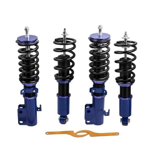 ATATKRT Gewindefahrwerk Kit Kompatibel for Toyota Celica 2000-2006 Spule Quellen Nicht Einstellbare Dämpfer Schock Streben Blau