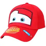 Kinder Baseball Cap, Cars McQueen Baseball Cap, Cartoon Kinder Caps Jungen, Baumwolle Sport Baseballmütze einstellbar Geeignet für Jungen und Mädchen zum Tragen(Rot)