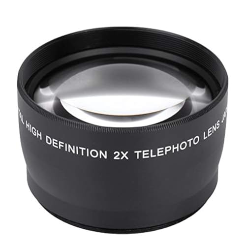 VBESTLIFE 58mm Teleobjektiv, Zubehör für Kameras 58MM 2X Vergrößerung Universal Telekonverter Teleobjektiv für Kameras