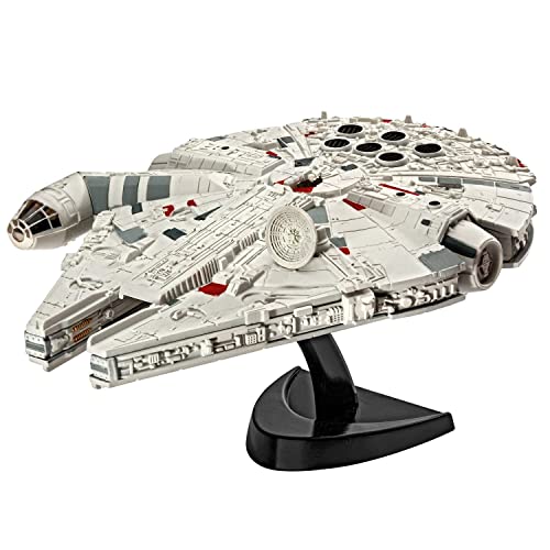 Revell Modellbausatz Millennium Falcon I Detailgetreue Nachbildung aus Star Wars Filmen I Fein gravierte Oberflächen I Cockpitnachbildung I Inklusive Displayständer I ab 10 Jahren I Maßstab 1:241