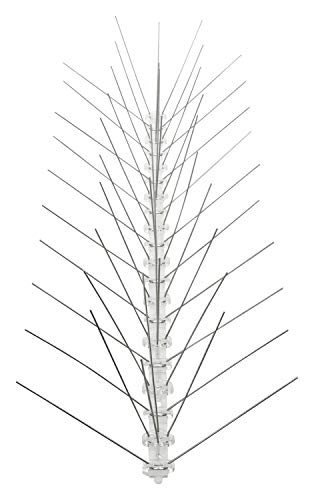 Profi Edelstahl Taubenspikes 5 Reihig - Effektive Taubenabwehr- Vogelabwehr Kunststoffleiste Spikes für Dach und Balkon (10 Meter)