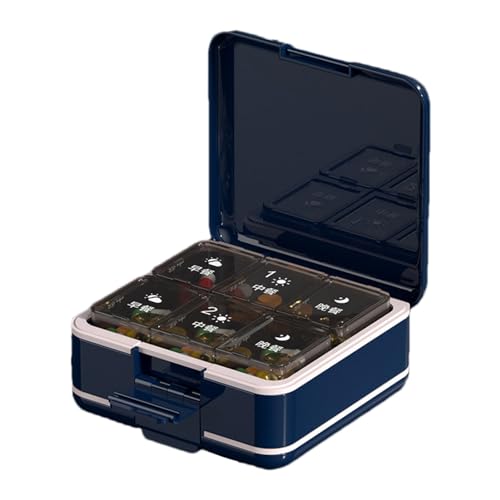 Pillendose für Reisen, multifunktionale Pillenschneider, Pillenspender und Pillendose | wöchentliche Pillendose Organizer mit separaten Fächern