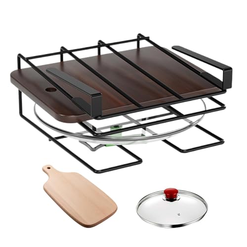 Topfdeckel, Küchenorganisator, Backwarenständer, Pan Deckel Speicher, erfüllen Sie Ihre vielfältigen Lagerbedürfnisse, erstellt aus Great Carbon Steel 10.63x11.81x4,92 Zoll für Küche, Schrank, Schrank