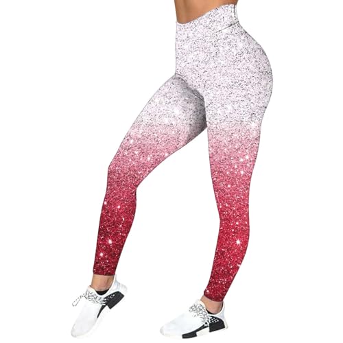 Generisch Damen Carnival Farbbedruckte Freizeitsport-Yogahose Modische Leggings -rucksäcke (Multicolour, M)