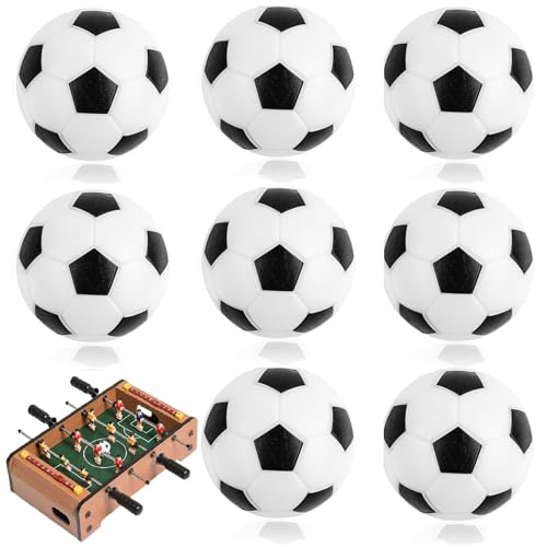 Mini Tischfussball Ersatzbälle, Tabletop Football aus ABS, Tischkicker Bälle, 8PCS Tischfußball Kugeln Mini Ball Kinder Fußball Tisch Tischfußball für Brettspiele für Erwachsene und Kinder