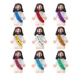 WUSJCOF 9stk mini Jesus Figur,Jesus Spielzeug, Klassischer Christus Spielzeug für Kinder Religiöse Partys Sonntagsschule Basteln Taufgeschenke Ostereierfüller (3x1,5x3,5cm)