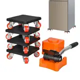 Umzug für Möbelheber, Möbel-Umzug – Möbelheber mit 4 Rollen, Tragfähigkeit 500 kg, Set zum Bewegen von Möbeln, 360° Rotation