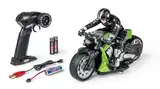 Carson 500404280 RC Devil Bike 100% RTR grün - Ferngesteuertes Motorrad, 50 Minuten Fahrzeit, RC Bike, Geschenk für Kinder, RC Auto, RC Spielzeug, Ferngesteuertes Auto