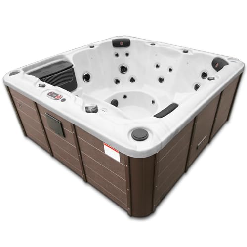 CANADIAN SPA CO. Winnipeg UV Hot Tub Outdoor Winterfest, 6 Personen Hot Tub mit LED Beleuchtung und Isolierabdeckung