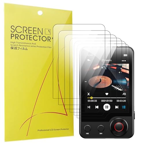 Blueshaweu Schutzfolie Kompatibel mit MECHEN D53 MP3 Player 2,4 Zoll, HD klar Flexible TPU Displayschutzfolie [6 Stück] Kompatibel für MECHEN D53 MP3 Player (transparent)