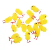 TINEASUR 18 Stück Ostern Küken Ornamente Mini Küken Mini Hühner Plüsch Küken Figur Gefüllte Hühnerei Dekorationen Für Partys Kleine Plüsch Küken Figur Gelbe Baumwolle