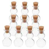 VOSAREA 10st Glas Wunsch Flasche Mini-wunschflaschen Partybevorzugungsbehälter Mini-glasflaschen Fläschchen Winzige Glasflaschen Kleine Gläser Mit Deckel Winzige Gläser Mini-gläser Kork