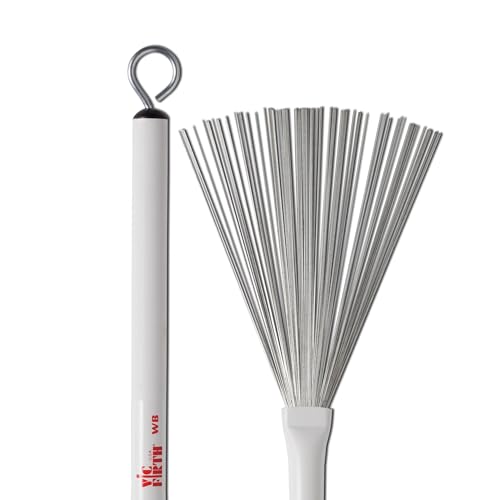 Vic Firth Retractable Wire Jazz Brushes - White