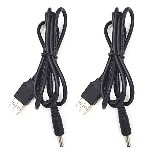 DZYDZR 2 Stück 5V USB auf DC 5V Power Kabel – USB A 1,35mm/3,5mm Adapterkabel 1m / 3ft Schwarz