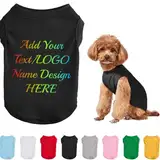 Individuelle Haustier-T-Shirts, personalisierte Druck Name/Foto/Logo Text für Hunde atmungsaktiv Haustier Weste Kleidung Sommer Kleidung Pullover für Haustier Welpen Katzen Kätzchen