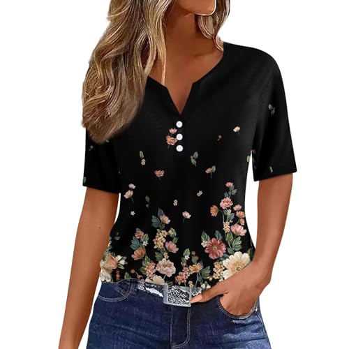 Damen T-Shirt Bluse Shirts Damen Tshirt Damen Lang Bllusen Damen Langarmshirt Hawaii Damen Damenblusen Tshirts Women T Shirt Damen Grosse Grössen Damen Shirt Kurzarm Shirt Rosa T Shirt