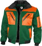 Qualitex - Pilotenjacke 4 in 1, Grün/Warnorange, XL