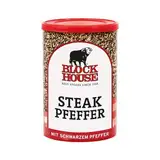 Block House Steak Pfeffer, Gewürzmischung für Steaks in Restaurantqualität auch für Marinaden geeignet, 200g Dose mit Streuaufsatz