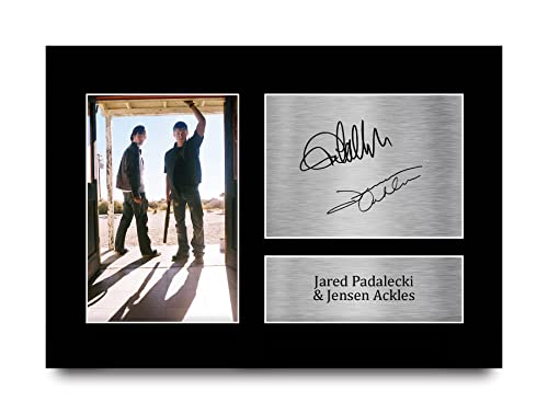 HWC Trading A4 Jared Padalecki & Jensen Ackles Supernatural Geschenke Gedrucktes Signiertes Autogramm Foto für Fans von Fernsehshows