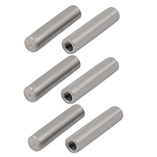 sourcing map 6pcs 304 Edelstahl M6 Innengewinde 10mm x 45mm Zylindrischer Zylinderstift de