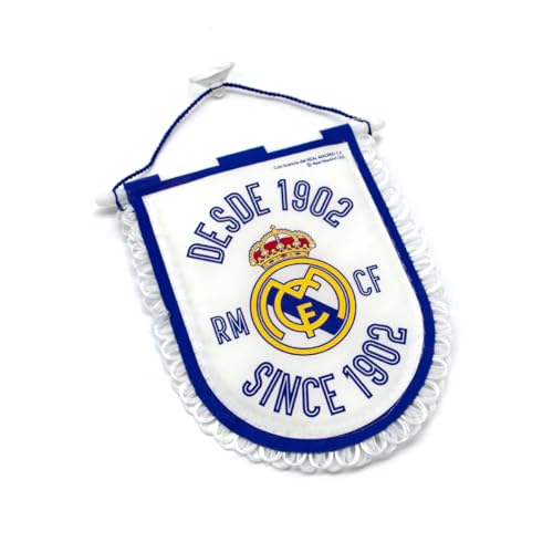 Real Madrid Offizielle Flagge Since 1902 klein für Auto 14 x 11,5 cm