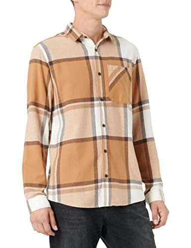 Jack & Jones Men's JOROWEN Fast Check Shirt LS FST Hemd, Chipmunk, M