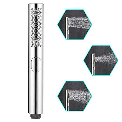 Handbrause für Badezimmer, WEIDMAX Hochdruck Wassersparend Duschkopf mit 3 Funktionen, Rund Handbrause Duschköpfe mit Abriebfreien Reinigungsdüse, Duschbrause für Baden und Spa, Chrom ABS-Körper
