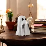 Starnearby Cute Geist Statue, Mittelfinger-Geist Figuren, Gruselig Geister 2024 Halloween Geisterfigur, Halloween-Statue Desktop Ornamente Halloween Deko Outdoor & Indoor (Mittelfinger Geist)