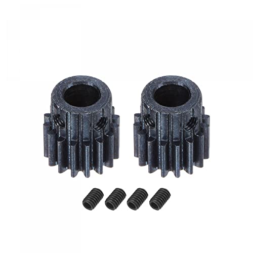 sourcing map 2 Satz 1Mod 16T Ritzel 8mm Bohrung aus Gehärtetem Stahl Motorzahnstange Stirnrad mit Stufe für RC Auto LKW Buggy Getriebe Antrieb