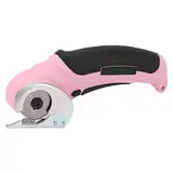 Akku-Schere, 240 U/min, Kabellose Elektrische Schere, 2000 MAh, Wiederaufladbarer Hand-Stoffschneider, Bekleidungsleder, Schneiderschere für, Kontrollen (PINK)