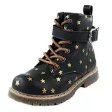 TZJS Winterschuhe Mädchen Unisex Kinder Klassische Stiefel für Herbstschuhe Winterschuhe Schuhe Kinder Mädchen Wasserdicht Stiefeletten Schneestiefel(Schwarz,29)