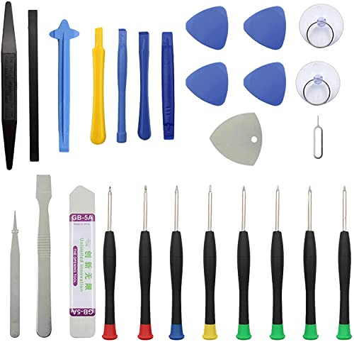 VEGCOO 26 in 1 Handy Reparatur Werkzeug Set, Präzisions Schraubendreher Reparatur Werkzeug, Öffnungswerkzeug, Feinmechanik Werkzeug Set für Smartphones/Laptops/Tablets/Uhren/Brillen
