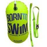 BornToSwim Helle Sicherheitsboje Ohne Trockentasche Schleppboje für Schwimmer, Neongrün, 28 x 49 cm, BUO-to-U-E-O-LL