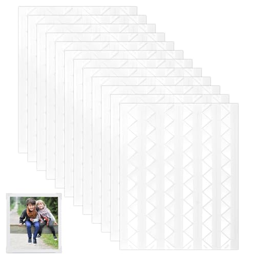 Coicok 1224 Stück Fotoecken Selbstklebend, Fotoecken, Fotoecken Selbstklebend Transparent, Klebeecken für Fotos, Fotosticker für Bilder, Alben, Scrapbook, DIY, Basteln, Fotoalbum Zubehör
