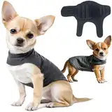 TOPSOSO Beruhigungswesten für Hunde Leichtes Acrylgewebe Anti-Angst Hundejacke Klettverschluss Lässt Sich Leicht Anbringen und Einstellen Hunde-Angstjacke Hundemantel für ängstliche Hunde Grau XS