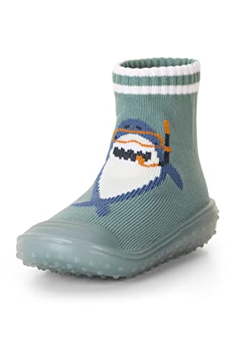 Sterntaler Unisex Kinder Adventure Hai Socken, Dunkelgrün, 25-26