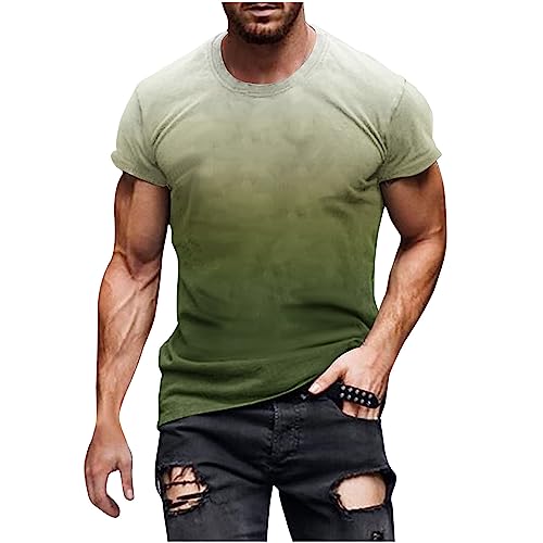 Tshirt Herren Oversize Oberteile Casual Rundhals Tunika Tops Große Größe Sportshirt Basic Kurzarm Tee Shirts Lustig Neuartiger Sporthemd Schnell Trocknende Laufshirt Drucken Top