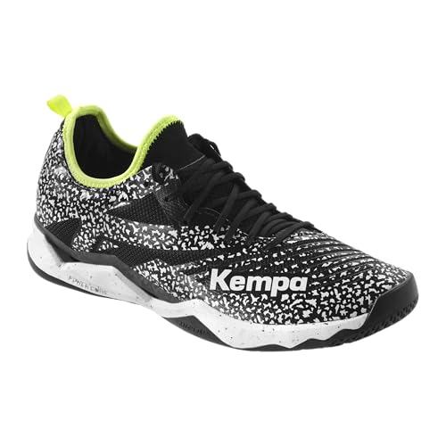 Kempa Unisex Wing Lite 2.0 Sport-Schuhe, schwarz/Fluo gelb, 43 EU