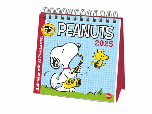 Peanuts Premium-Postkartenkalender 2025: Kultiger Tischkalender mit 52 Postkarten von Snoopy, Charlie Brown und Co. Kalender zum Aufstellen mit ... oder Verschicken. (Peanuts Kalender Heye)