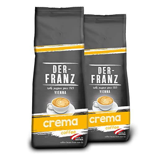 Der-Franz Crema Kaffee, Intensität 4/5, 100% Arabica, gemahlen, 2 x 500 g