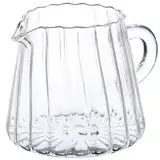 Gatuida Glas Milchkännchen Hochborosilikatglas Elegantes Design Für Kaffee Milch Tee Vielseitig Einsetzbar Für Zuhause Und Gastronomie