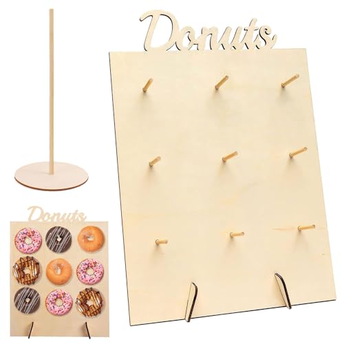 Donut Wand Hochzeit,Donuts Ständer Holz,Donuts Stander,Candy Bar Donut Wand,Donut Board,Donut Tafel,Donut Halter,Donut Dekoration für Hochzeiten Geburtstage, Babyparty, Jubiläen, Konditoreie