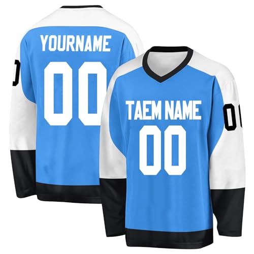Hockey Trikot Personalisiert Ice Hockey Trikot Erwachsene Eishockey Shirt Training Herren Personalisierte Eishockey Tshirt mit Ihrem Namen Team Nummer