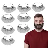 100 Bartnetze, Service-Bartabdeckung, Herren-Bartabdeckung, Herren-Gesichtsbartnetz, Barthaarnetz für die Gastronomie, schwarze Bartschutzbucht