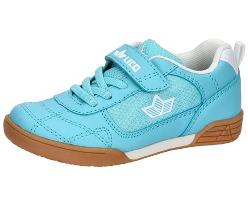 Lico Unisex Kinder Bernie V Hallenturnschuhe, Türkis Weiss, 33 EU